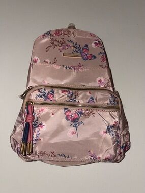 NWOT Butterfly Floral Mini Backpack with Tassel Detail